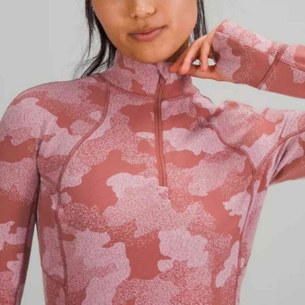 Lululemon "Its Rulu Run Half Zip" - Heritage Speckled Camo, NWT - Picture 4 of 7